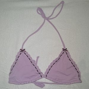 Light purple triangle bikini top